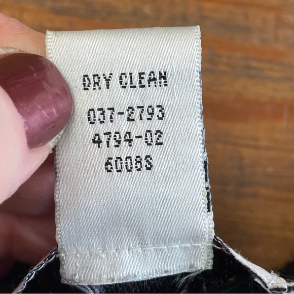 Vintage Spiegel Reflections Black V-Neck Sweater wool and cashmere blend Large - Picture 7 of 8